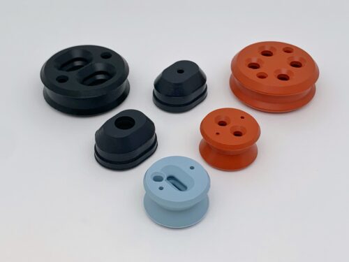 Grommets in Red, Black and Blue